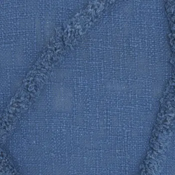18" Boho Chic Blue Textured Lines Throw Pillow