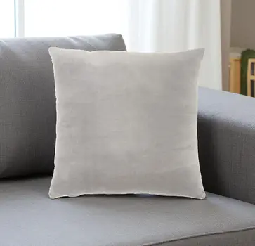 20" Gray Cotton Throw Pillow