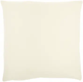 16" Ivory Cotton Throw Pillow