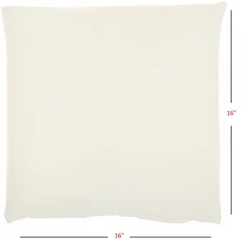 16" Ivory Cotton Throw Pillow