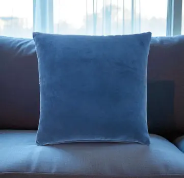 20" Navy Blue Velvet Throw Pillow