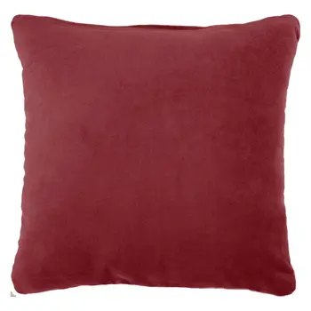 16" X 16" Red Solid Color Velvet Throw Pillow