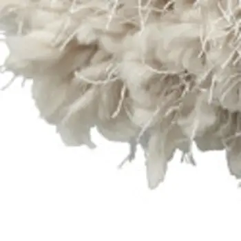 Fluffy Beige Shag Accent Throw Pillow
