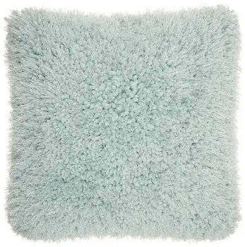 20" Celadon Shag Throw Pillow with Texture