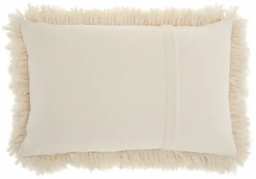14" X 20" Cream Throw Pillow