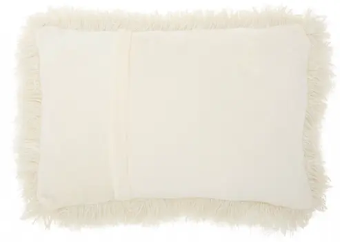 14" X 20" Cream Throw Pillow