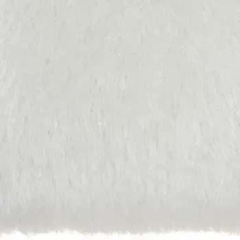 20" Plush White Shag Accent Throw Pillow