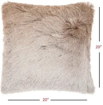 20" Beige Throw Pillow