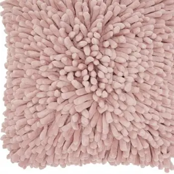 20" Pale Pink Soft Nubby Shag Throw Pillow