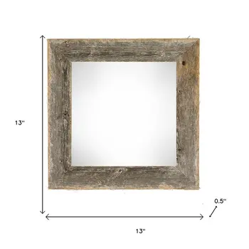 10" x 10" Gray Solid Wood Hanging Picture Frame