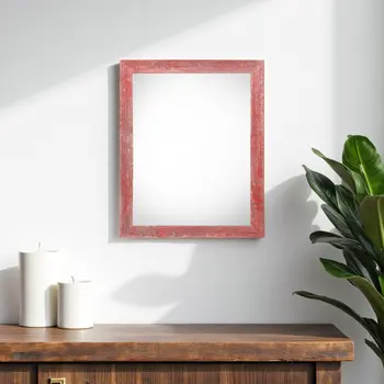 11" x 14" Red Solid Wood Hanging Picture Frame