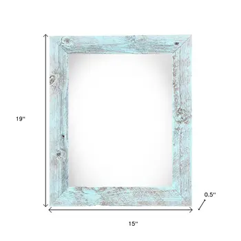 12" x 16" Light Blue Distressed Solid Wood Hanging Picture Frame