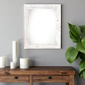 12" x 16" White Solid Wood Hanging Picture Frame