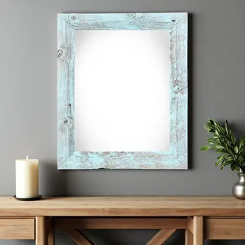 20" x 28" Blue Solid Wood Hanging Picture Frame