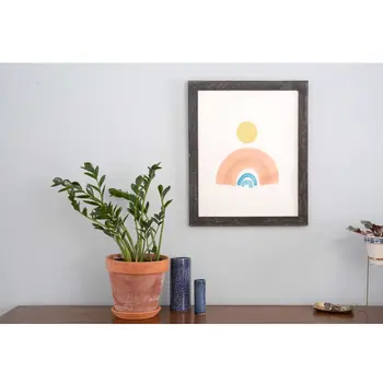 22" X 28" Rustic Farmhouse Rustic Black Wood Frame