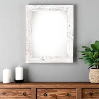 24" x 30" White Solid Wood Hanging Picture Frame