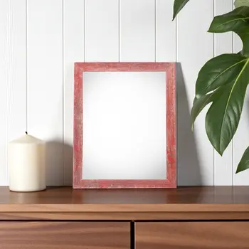 4" x 6" Red Solid Wood Tabletop Picture Frame