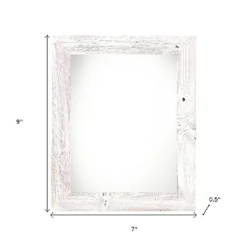 4" x 6" White Solid Wood Tabletop Picture Frame