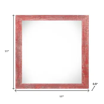 6" x 6" Red Solid Wood Tabletop Picture Frame