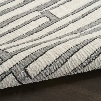 Navy And White Stitched Square Pattern Cotton Throw Blanket