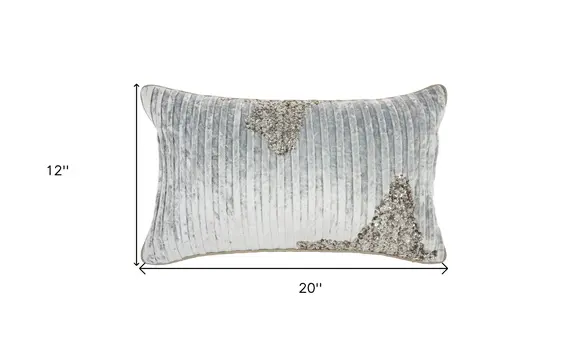 12" X 20" Periwinkle Cotton Throw Pillow