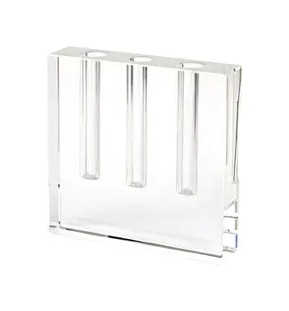 7" Clear Crystal Clear Square Table Vase