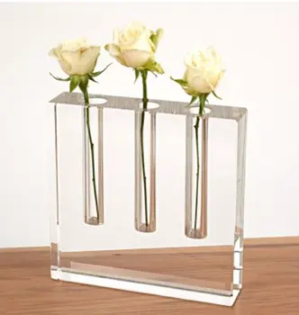 7" Clear Crystal Clear Square Table Vase