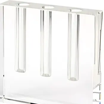 7" Clear Crystal Clear Square Table Vase