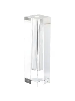 10" Clear Cylinder Crystal Glass Table Vase