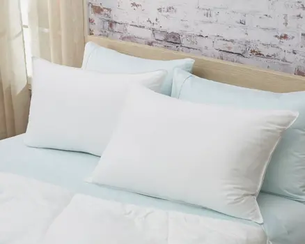100% Cotton Lux Sateen Down Alternative Medium King Size Bed Pillow