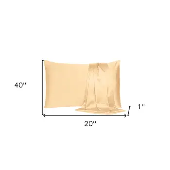 Pale Peach Dreamy Set Of 2 Silky Satin King Pillowcases