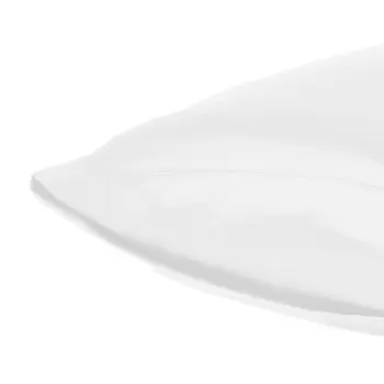 Set Of Two White Silky Satin Standard Pillowcases