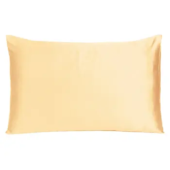Pale Peach Dreamy Set Of 2 Silky Satin Standard Pillowcases