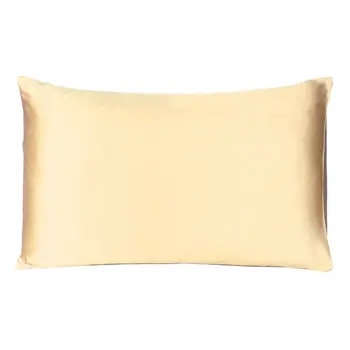Pale Yellow Dreamy Set Of 2 Silky Satin Queen Pillowcases