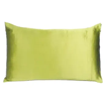 Set of Two Lemongrass Dreamy Silk Satin Queen Pillowcases