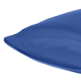 Navy Blue Dreamy Set Of 2 Silky Satin Queen Pillowcases