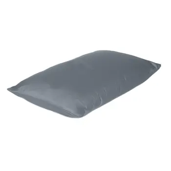Dark Gray Dreamy Set Of Two Silky Satin Queen Pillowcases