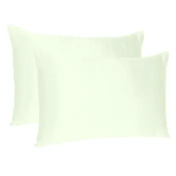 Ivory Dreamy Set Of 2 Silky Satin Queen Pillowcases