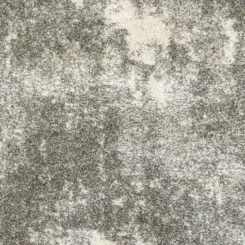 4' X 6' Gray And Ivory Distressed Abstract Area Rug