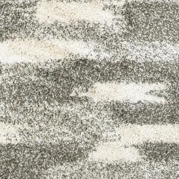 4' X 6' Gray And Ivory Geometric Pattern Area Rug