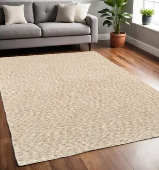 5' X 7' Modern Soft Tan Indoor Area Rug