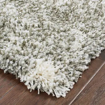 5' X 8' Gray And Ivory Distressed Abstract Area Rug