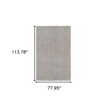 7' X 10' Modern Shaggy Soft Gray Indoor Area Rug