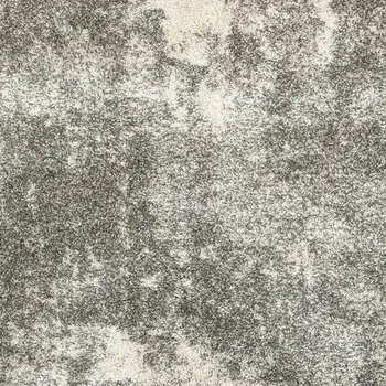 7' X 10' Gray And Ivory Distressed Abstract Area Rug