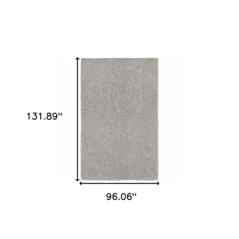 8' X 11' Modern Shaggy Soft Gray Indoor Area Rug