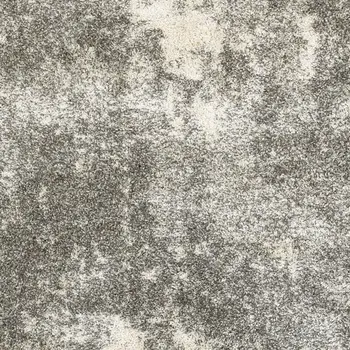 10' X 13' Gray And Ivory Distressed Abstract Area Rug