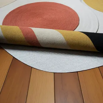6' Round Beige Non Slip Rug Pad