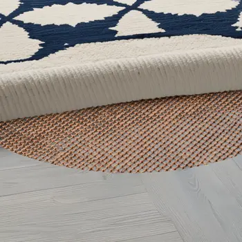8' Round Brown Non Slip Indoor Outdoor Rug Pad
