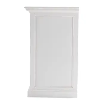 57" White Solid Wood Three Drawer Sideboard