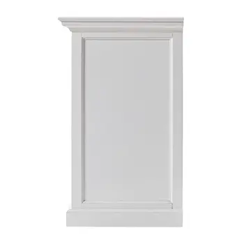 57" White Wood Two Drawer Buffet Table